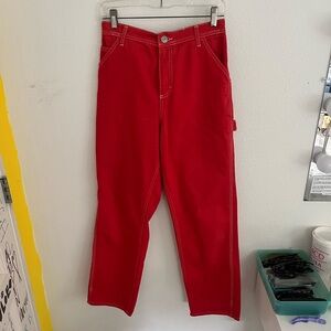 Urban Outfitters Red Cargo Jeans